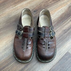Dr. Martens Mary Jane’s.  Brown leather.